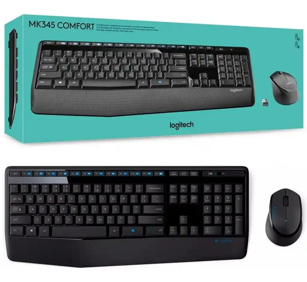 Logitech Combo de Teclado y Mouse Inalámbrico Mk345
