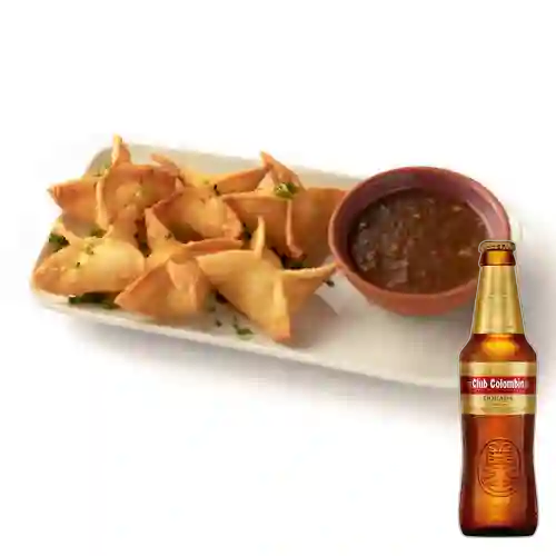 Combo Deep Fried Dumplings +Club col. Dorada 350ml