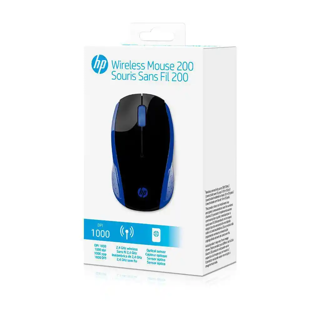 Hp Mouse 200 Azul Wireless Marca: