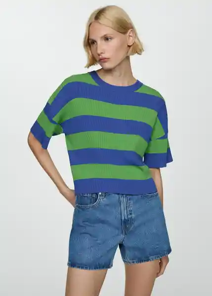 Jersey Gabi Azul Talla S Mujer Mango