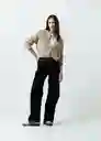 Buzo Tejido Mujer Beige Albarizo Medio Talla S 482G007 Naf Naf