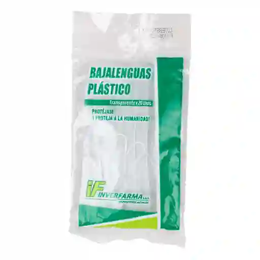 Inverfarma Bajalenguas de Plásticas Transparentes