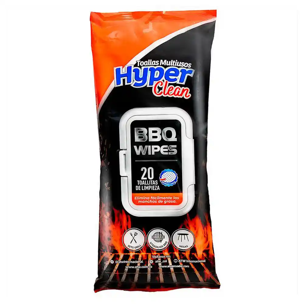 Toallas de Limpieza Multiusos Bbq 20 Un. Hyper Clean