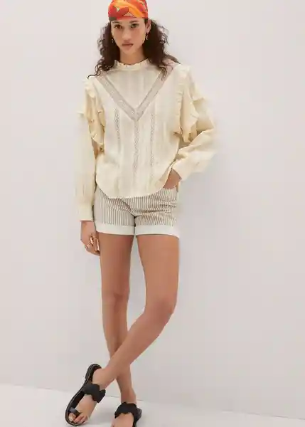 Short Mom80 Arena Talla 46 Mujer Mango