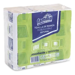 Familia Toalla Manos Z Natural Hoja Triple