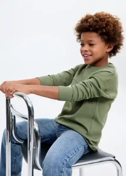 Camiseta Nubasic Verde Talla 10 Niños Mango