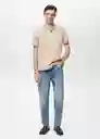 Camiseta Polo Rea Crudo Talla M Hombre Mango