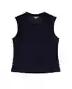Camiseta Top Knitted Azul Dark Ultraoscuro T. L Chevignon