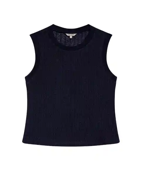 Camiseta Top Knitted Azul Dark Ultraoscuro T. L Chevignon