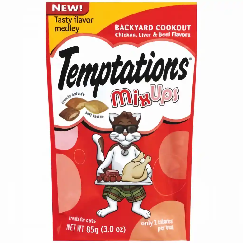 Temptations Snack Mix para Gatos Adultos Pollo Hígado y Carne