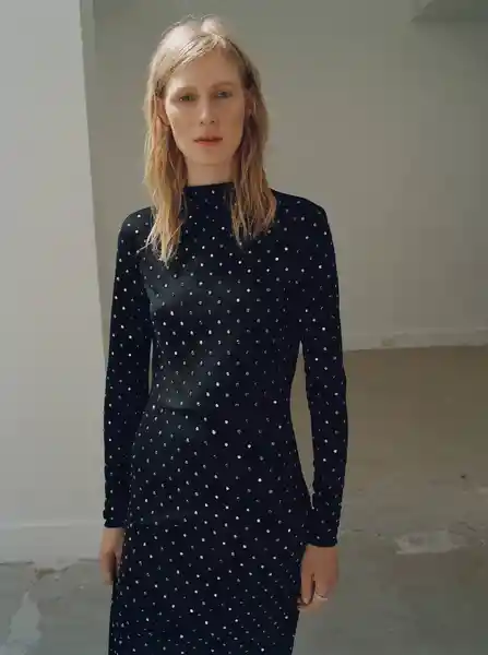 Vestido Cleo Negro Talla S Mujer Mango