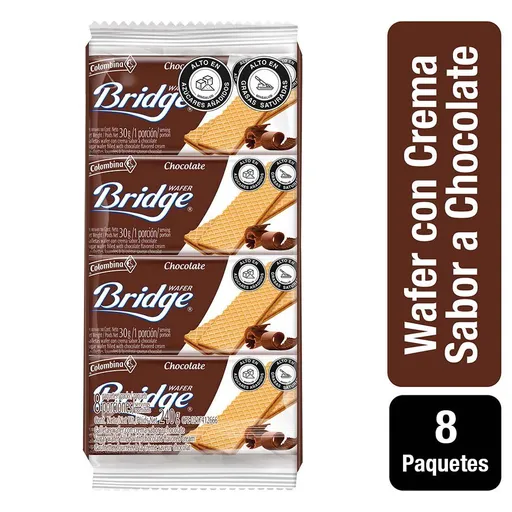 Bridge Galletas Tipo Wafer con Crema de Chocolate