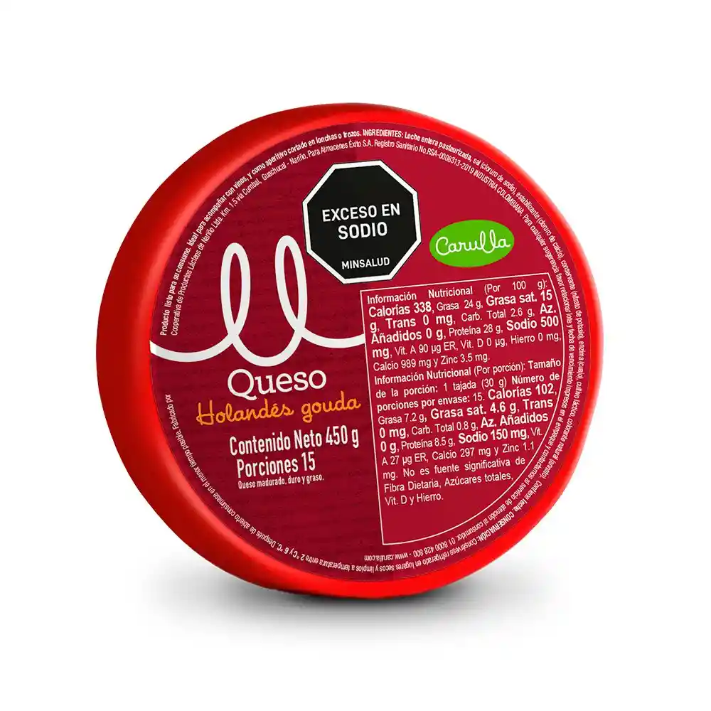 Carulla Queso Holandés Gouda