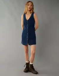 Vestido Mujer Azul Talla LARGE 8997936 American Eagle