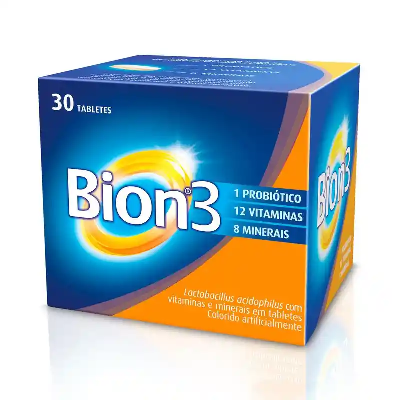 Bion3 Multivitamínico con Probióticos en Tabletas Recubiertas para Adulto