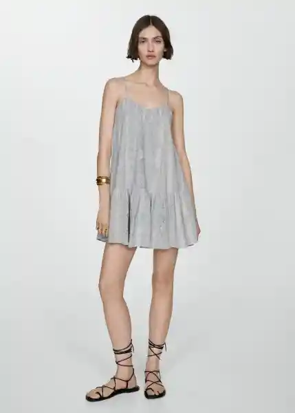 Vestido Constan Agua Talla L Mujer Mango