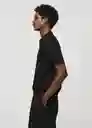 Camiseta Polo Ruisenor Negro Talla XL Hombre Mango