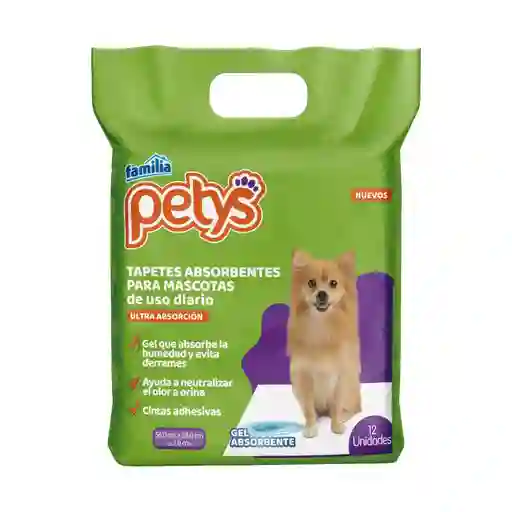 Petys Tapetes Absorbentesx 12 Unidaes