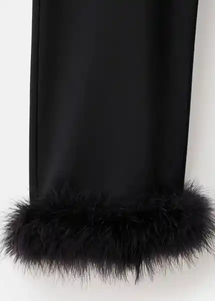 Pantalón Xplumi Negro Talla XL Mujer Mango