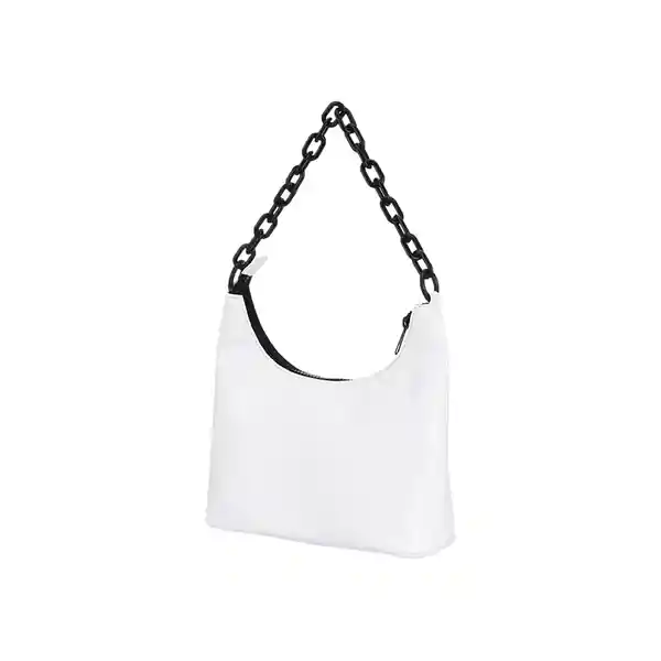 Bolso Hobo Serie Black & White Con Cadena Blanco Miniso