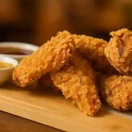 Alitas de pollo apanadas