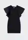 Vestido Codina Negro Talla 24 Mujer Mango