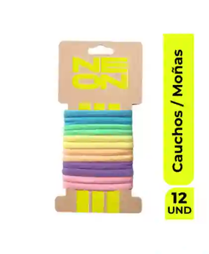 Neon Elastics Set Moña Caucho Multicolor