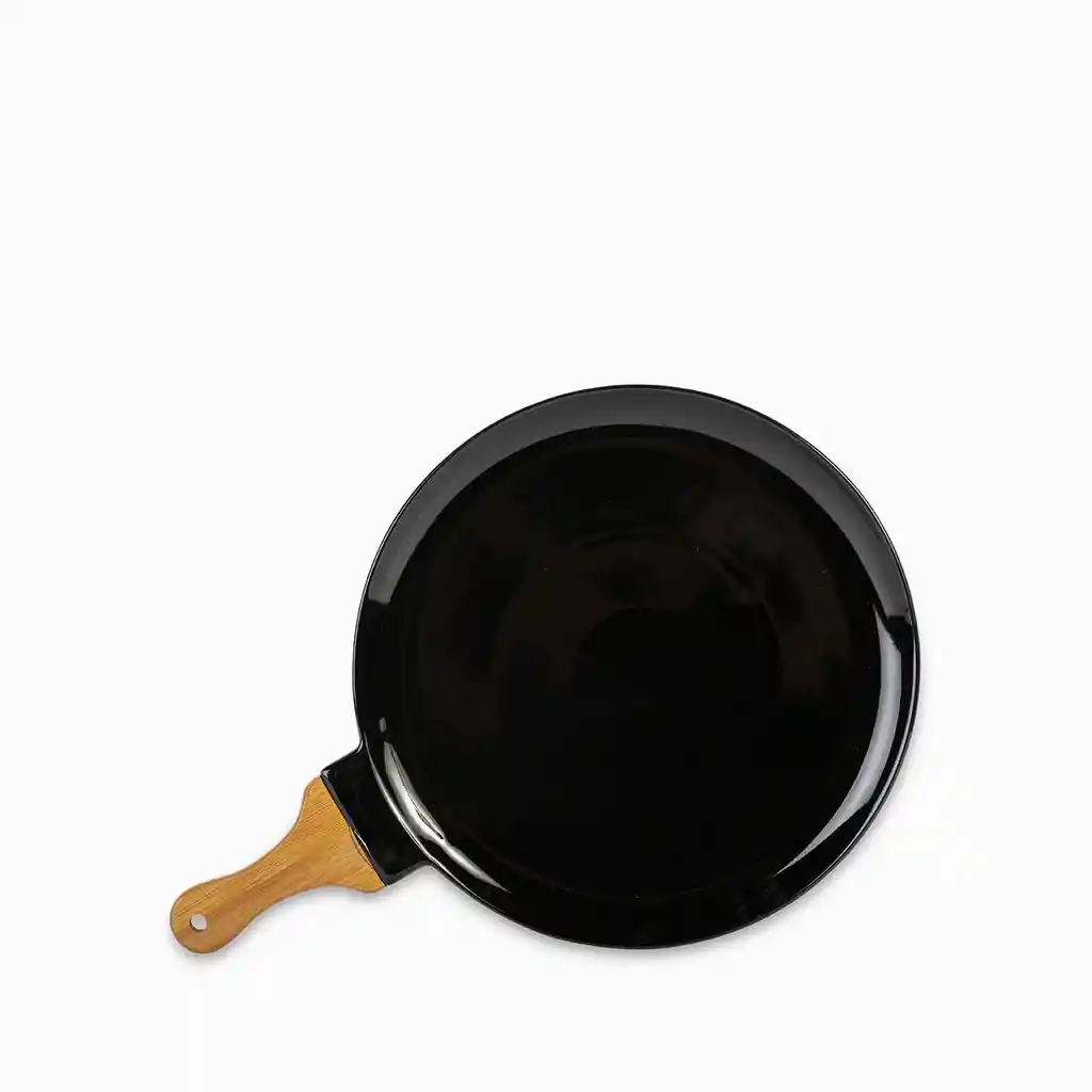 Plato Pizza en Porcelana Negro 32 cm Ambiente Gourmet