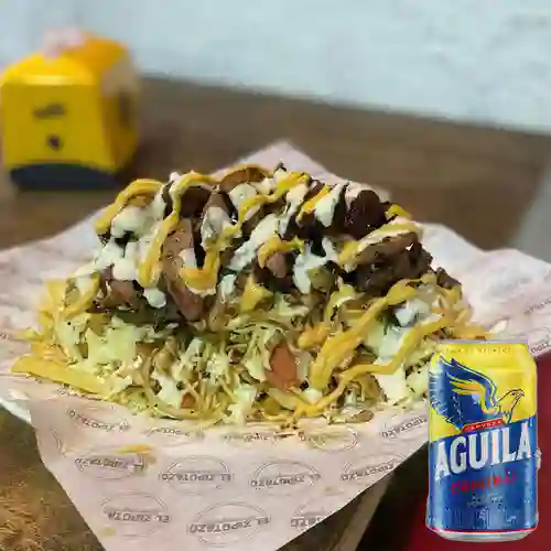 Combo Salchipapa Combinada + Aguila Orig Lta 330ml