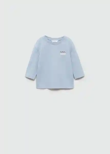 Camiseta Guau Celeste Talla 67 Niños Mango