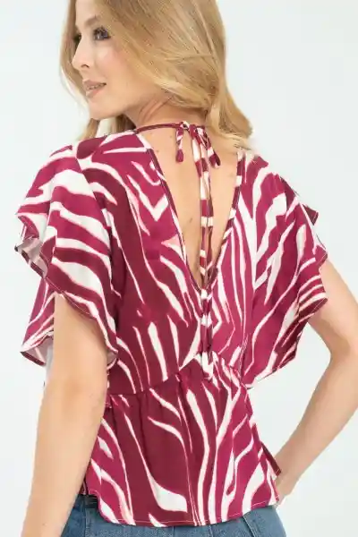 Blusa Sarah Color Borgoña Talla XL Ragged