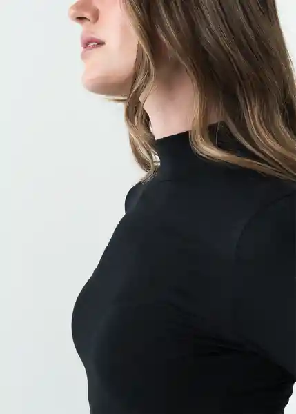 Camiseta Mujer Negro Puro Ultraoscuro Talla S 503G030 Naf Naf