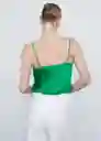 Top Rachel2 Verde Talla L Mujer Mango