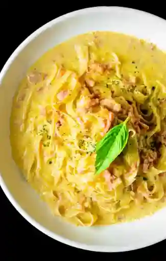 Spaguetti a la Carbonara + Soda Italiana