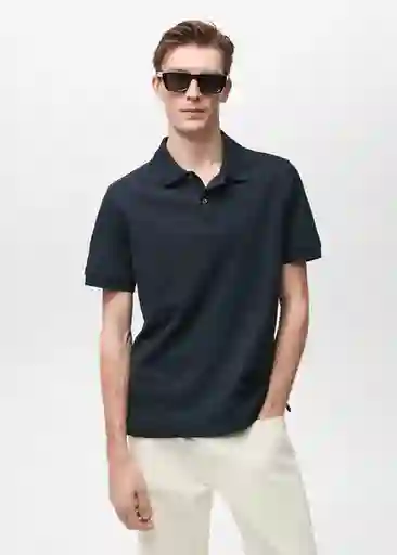 Camiseta Polo Rea Navy Talla M Hombre Mango