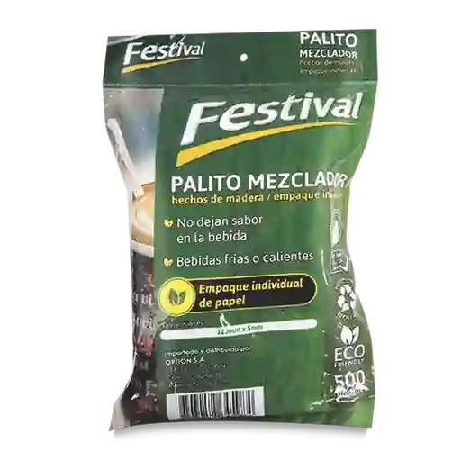 Festival Palo Mezclador Individual Madera