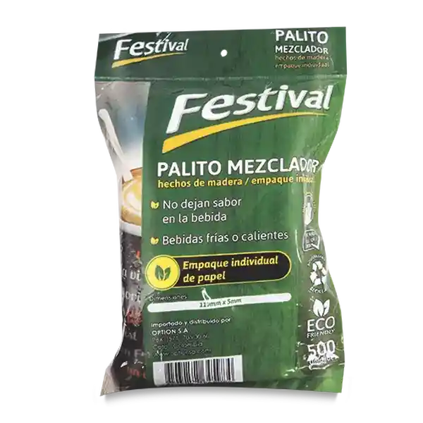 Festival Palo Mezclador Individual Madera