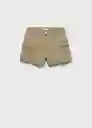 Short Cargosh Khaki Talla 20 Teen Niñas Mango