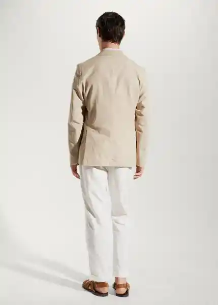 Blazer Americana Murano Beige Talla 48 Hombre Mango