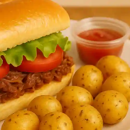 Sándwich Cubano de Cerdo en Salsa Bbq.
