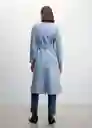 Abrigo Sirenita Celeste Talla 28 Mujer Mango