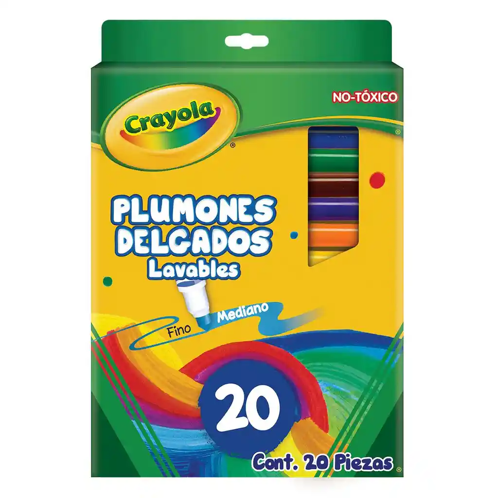 Crayola Marcadores Colores Lavables Super Tips 20 Unidades