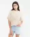 Camiseta Tejida Soft Caqui Fango Medio Talla M Chevignon