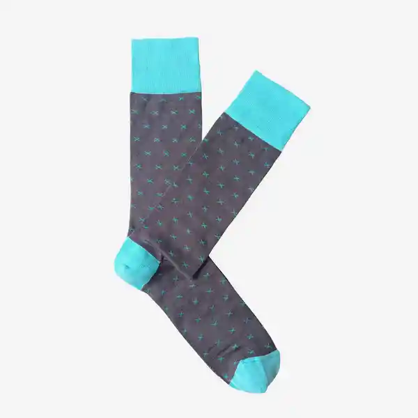 Giraffe Cool Medias Asteriscos Gris y Azul Talla 10-12