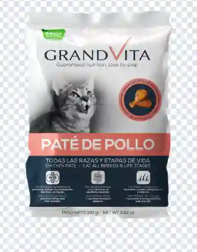 Grand Vita Alimento Húmedo Para Gato Paté Pollo