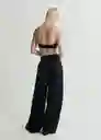 Pantalón Danielle Negro Talla 36 Mujer Mango