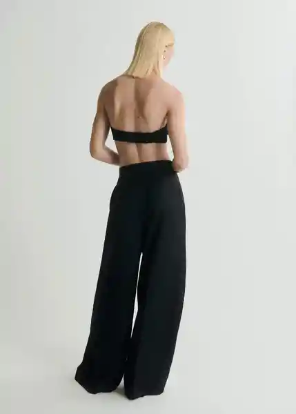Pantalón Danielle Negro Talla 36 Mujer Mango