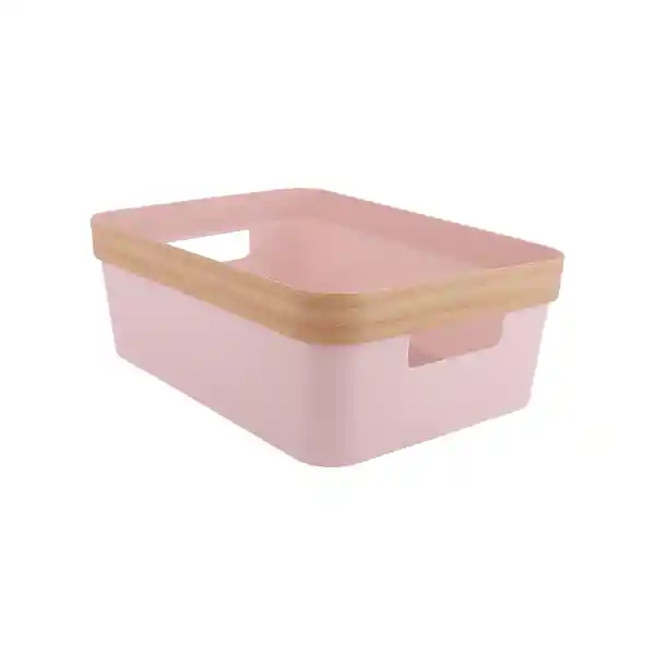 Organizador de Almacenamiento de Plástico Rosa L Miniso