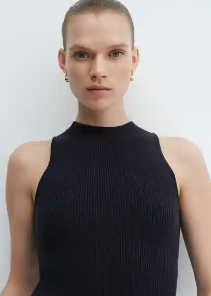 Top Gasparin Navy Talla S Mujer Mango