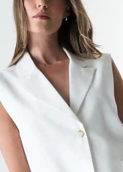 Chaleco Mujer Crudo Puro Claro Talla L 423G035 Naf Naf